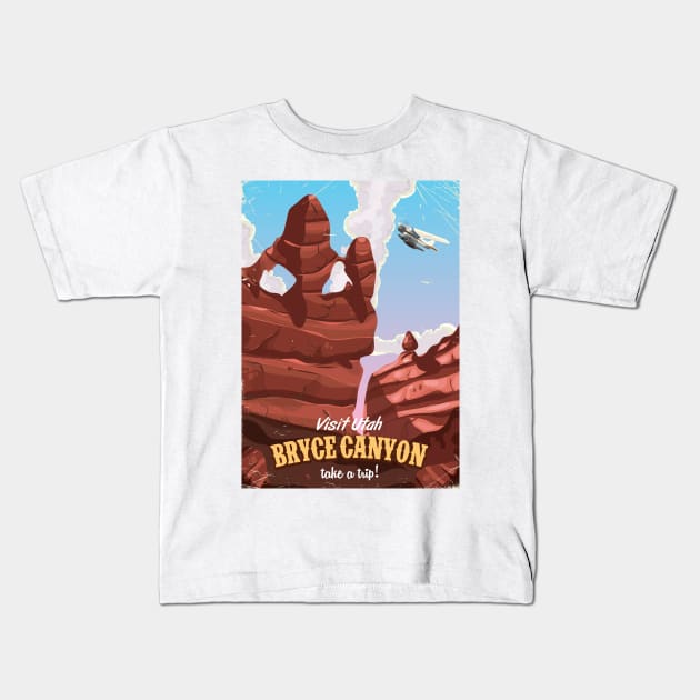 Bryce Canyon, Utah Travel poster Kids T-Shirt by nickemporium1